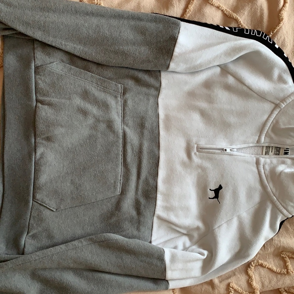 1/4 zip pink pullover